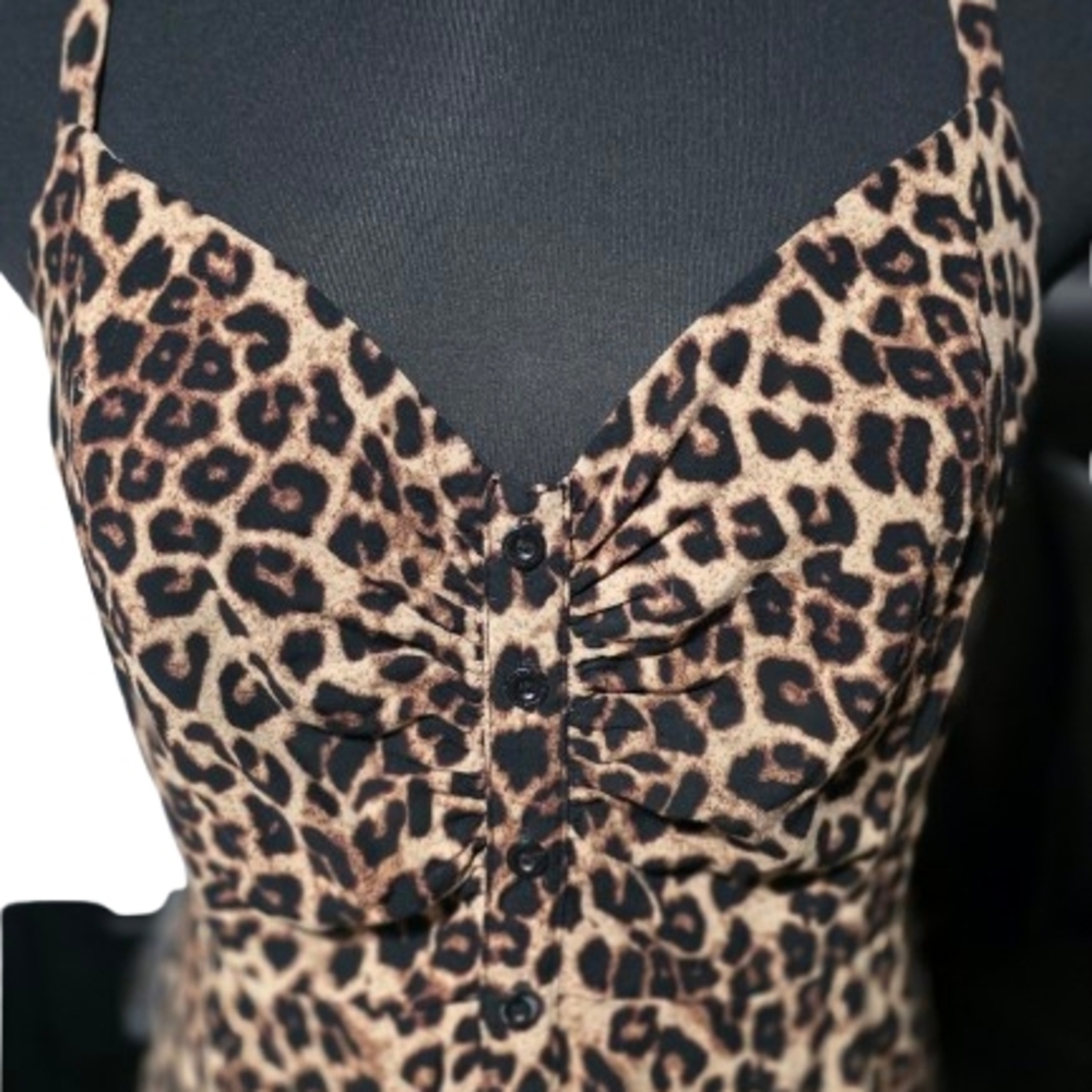 Torrid Cheetah Print Challis Maxi Dress Size 2 - Picture 4 of 4